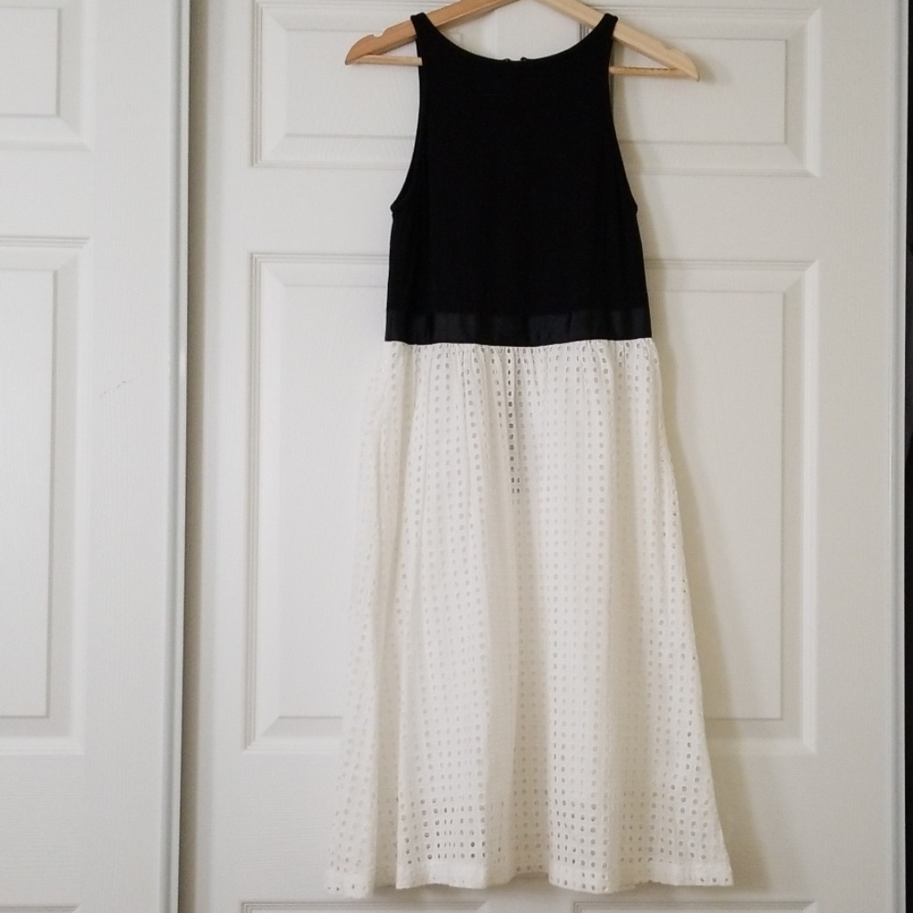 Black and White Midi Dress